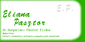 eliana pasztor business card